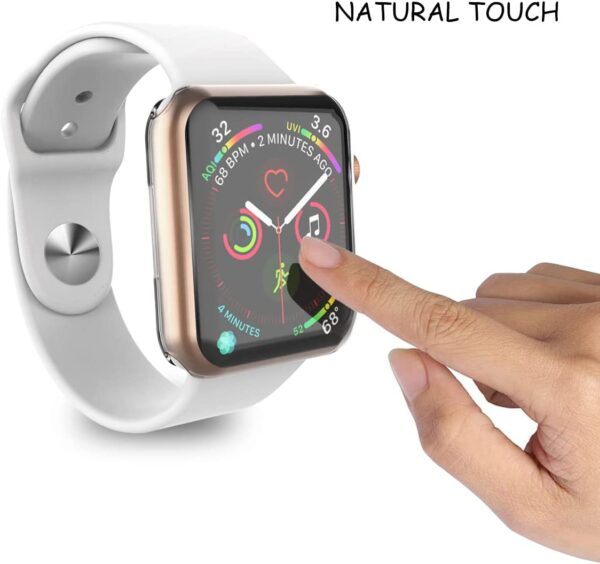 [2-Pack] Julk 41mm Case for Apple Watch Series 8 Series 7 Screen Protector, Overall Protective Case TPU HD Ultra-Thin Cover for iWatch, Transparent - Image 5