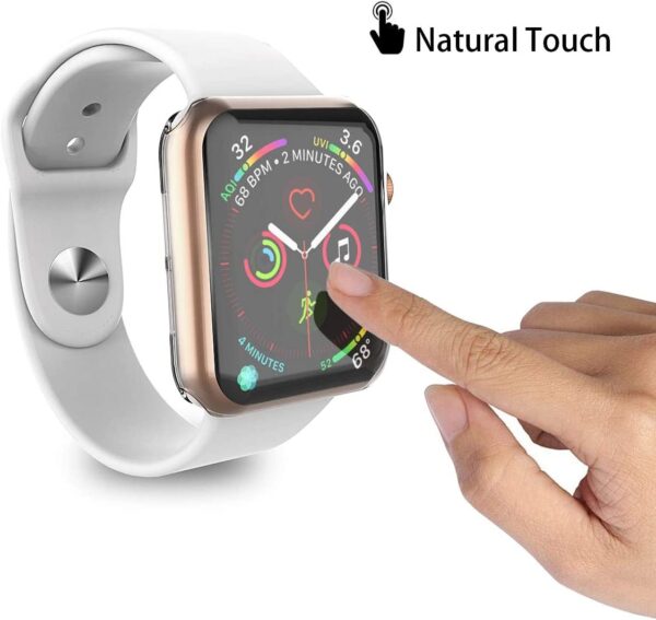[2-Pack] Julk 40mm Case for Apple Watch Series 6 / SE/Series 5 / Series 4 Screen Protector, Overall Protective Case TPU HD Ultra-Thin Cover for iWatch, Transparent - Image 5
