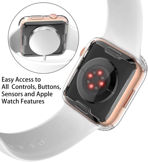 [2-Pack] Julk 41mm Case for Apple Watch Series 8 Series 7 Screen Protector, Overall Protective Case TPU HD Ultra-Thin Cover for iWatch, Transparent - Image 6