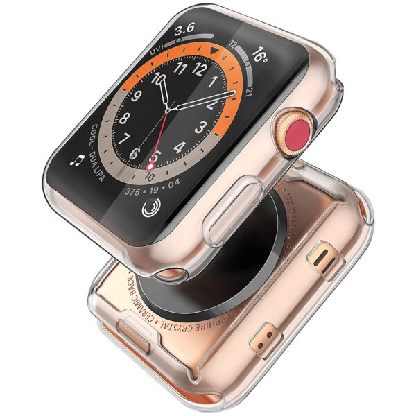 [2-Pack] Julk 38mm Case for Apple Watch Series 3 Series 2 Screen Protector, Overall Protective Case TPU HD Ultra-Thin Cover for iWatch, Transparent