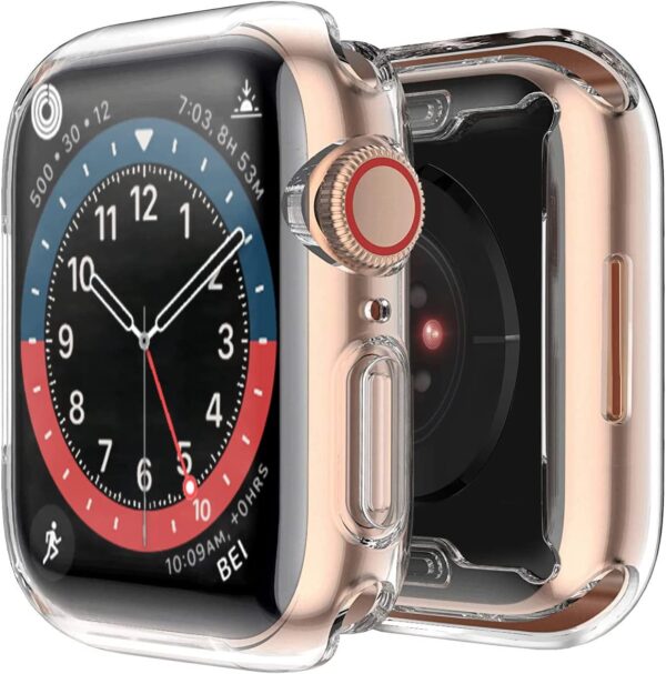 [2-Pack] Julk 41mm Case for Apple Watch Series 8 Series 7 Screen Protector, Overall Protective Case TPU HD Ultra-Thin Cover for iWatch, Transparent - Image 7