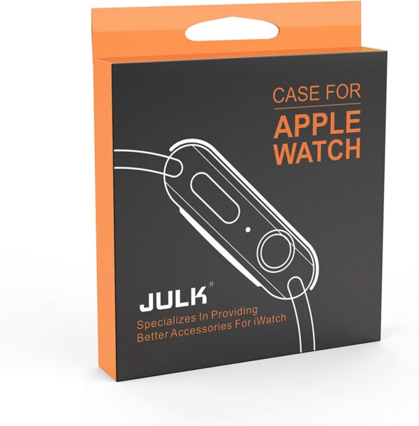 [2-Pack] Julk 40mm Case for Apple Watch Series 6 / SE/Series 5 / Series 4 Screen Protector, Overall Protective Case TPU HD Ultra-Thin Cover (1 Rose Pink+1 Transparent) - Image 8