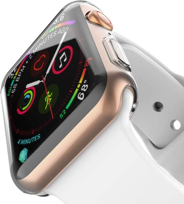 [2-Pack] Julk 44mm Case for Apple Watch Series 6 / SE/Series 5 / Series 4 Screen Protector, Overall Protective Case TPU HD Ultra-Thin Cover for iWatch, Transparent - Image 8